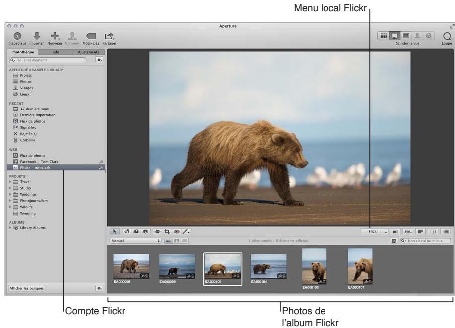 APPLE APERTURE 3.4 - Pour afficher un album flickr ou facebook dans aperture - 2