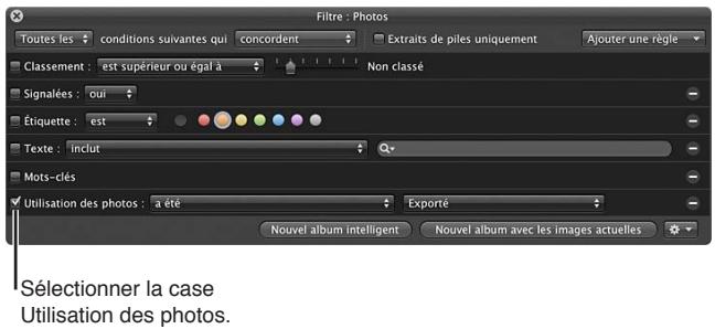 APPLE APERTURE 3.4 - Pour rechercher des photos en fonction des informations d'utilisation - 1
