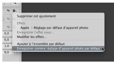 APPLE APERTURE 3.4 - Pour définir les réglages par défaut de l'appareil photo - 1