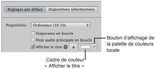APPLE APERTURE 3.4 - Pour appliquer un titre au début du diaporama - 1