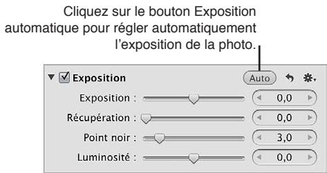 APPLE APERTURE 3.4 - Pour corriger automatiquement l'exposition d'une image RAW - 1