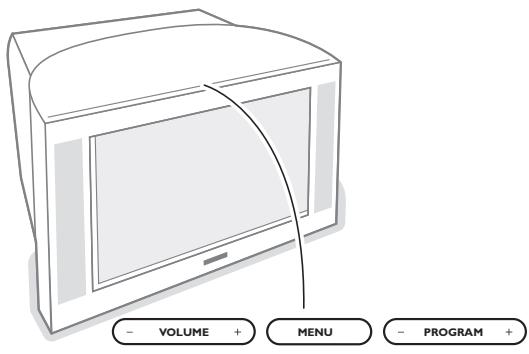 PHILIPS 32PW9520 - Tasten oppe på TV-apparatet - 1