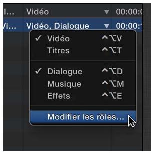 APPLE FINAL CUT PRO X - Création de rôles personnalisés - 1