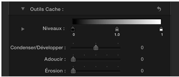 APPLE FINAL CUT PRO X - Cliquez sur outils cache pour révéler les commandes suivantes : - 1