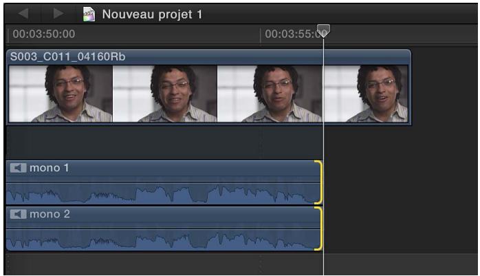 APPLE FINAL CUT PRO X - Exemple : application d'un montage roll à tous les composants audio - 2