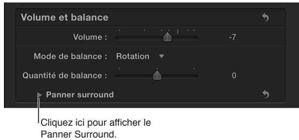 APPLE FINAL CUT PRO X - Ajustement du son surroundé à l'aide du panner surroundé - 1