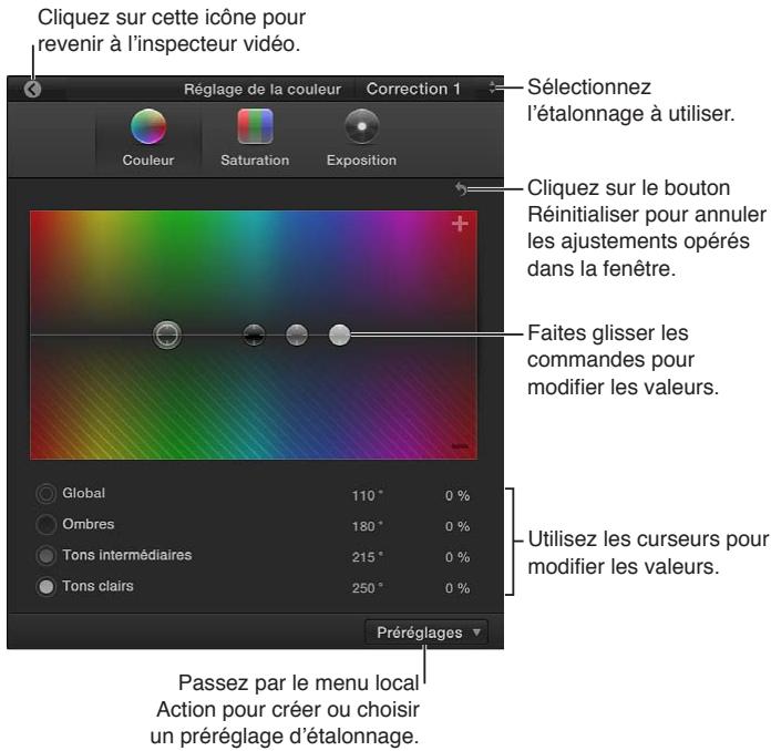 APPLE FINAL CUT PRO X - Étalonnage manuel de toute l'image d'un plan - 2