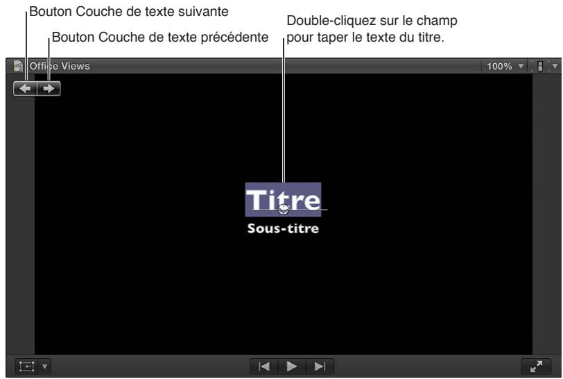 APPLE FINAL CUT PRO X - Saisie de texte pour le titre - 1