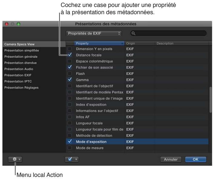 APPLE FINAL CUT PRO X - Création d'une présentation de métadonnées - 2