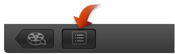 APPLE FINAL CUT PRO X - Affichage d'une liste d'éléments dans l'index de la timeline - 1