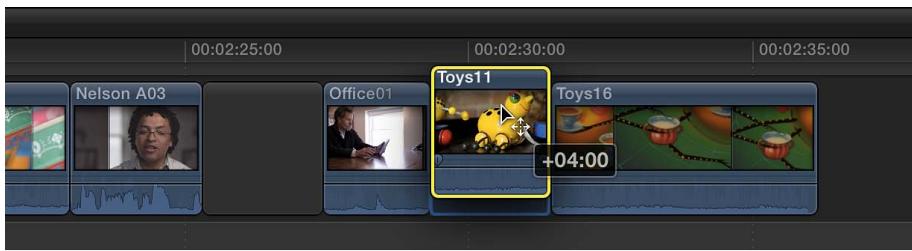 APPLE FINAL CUT PRO X - Échelonnement de plans à l'aide de l'outil position - 3