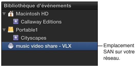 APPLE FINAL CUT PRO X - Ajout d'un emplacement SAN - 1