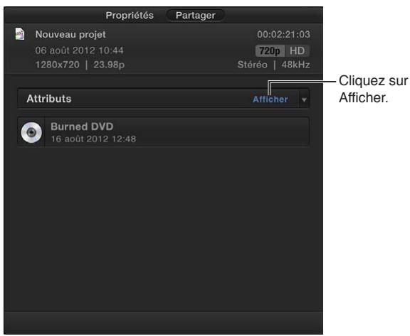 APPLE FINAL CUT PRO X - Modification des attributs de partage - 3