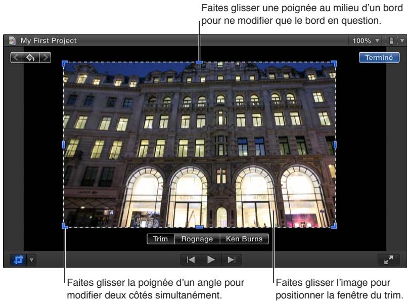 APPLE FINAL CUT PRO X - Ajustement de l'effet trim - 2