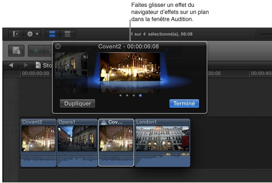 APPLE FINAL CUT PRO X - Essai de plusieurs effets sur un plan dans la timeline - 2