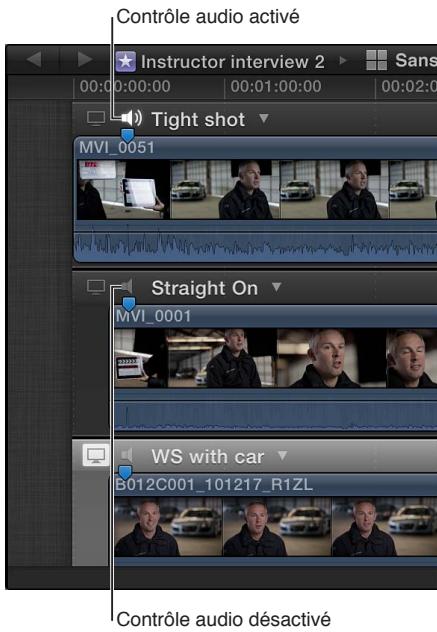 APPLE FINAL CUT PRO X - Configuration du contrôle vidéo et audio dans l'éditeur d'angles - 2