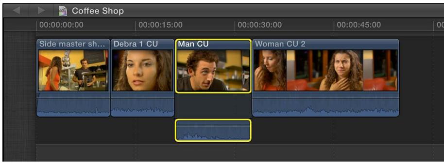 APPLE FINAL CUT PRO X - Création d'un montage scindé par glissement - 2