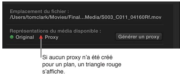 APPLE FINAL CUT PRO X - Génération d'un fichier proxy depuis l'inspecteur d'informations - 1