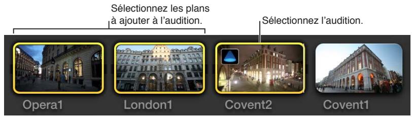 APPLE FINAL CUT PRO X - Ajout de plans à une audition dans le navigateur d'événements - 1