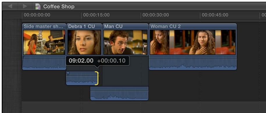 APPLE FINAL CUT PRO X - Création d'un montage scindé par glissement - 4