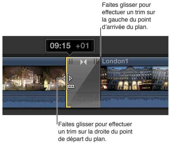 APPLE FINAL CUT PRO X - Trim d'un plan sous une transition - 1