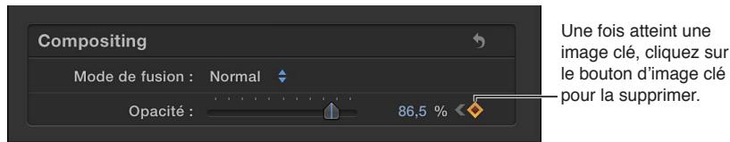 APPLE FINAL CUT PRO X - Suppression d'images clés - 1