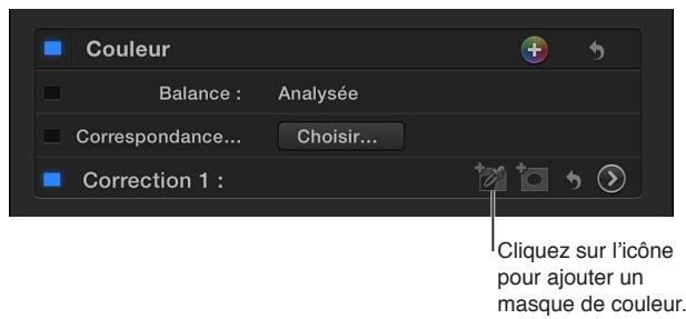 APPLE FINAL CUT PRO X - Ajout d'un masque de couleur à un étalonnage - 1