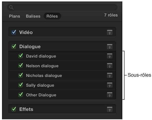 APPLE FINAL CUT PRO X - Création de sous-rôles - 3