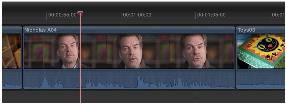 APPLE FINAL CUT PRO X - Connexion de plans dans la timeline - 2