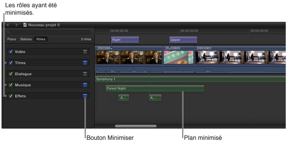 APPLE FINAL CUT PRO X - Réduction des plans en fonction du rôle - 1