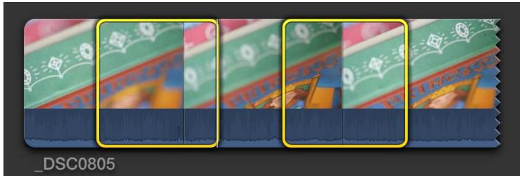 APPLE FINAL CUT PRO X - Réglage de plusieurs plages sur un plan d'événement - 2