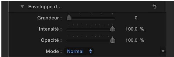 APPLE FINAL CUT PRO X - Cliquez sur enveloppe de lumière pour révéler les commandes suivantes : - 1