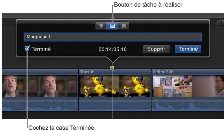 APPLE FINAL CUT PRO X - Modification d'informations de marqueurs et changement de types de marqueurs - 2