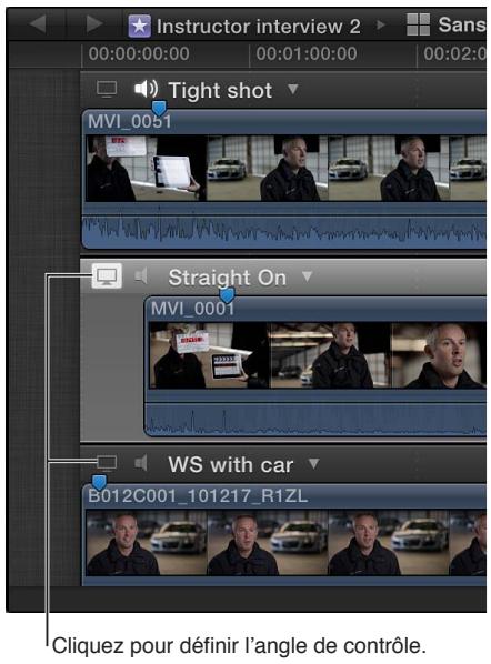 APPLE FINAL CUT PRO X - Configuration du contrôle vidéo et audio dans l'éditeur d'angles - 1