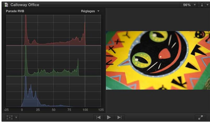 APPLE FINAL CUT PRO X - Options d'affichage de l'histogramme - 3