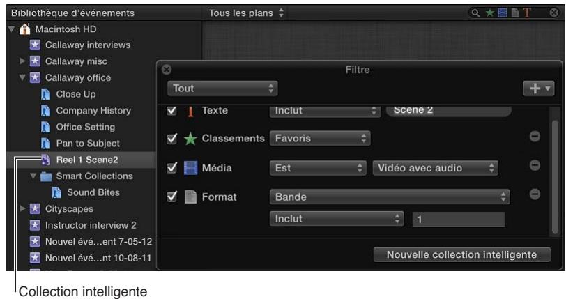 APPLE FINAL CUT PRO X - Modification du contenu d'une collection intelligente - 1
