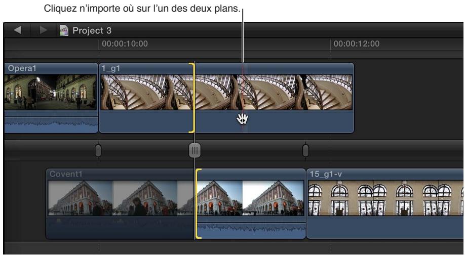 APPLE FINAL CUT PRO X - Ajustement du point de montage entre des plans à l'aide de l'éditeur de précision - 4