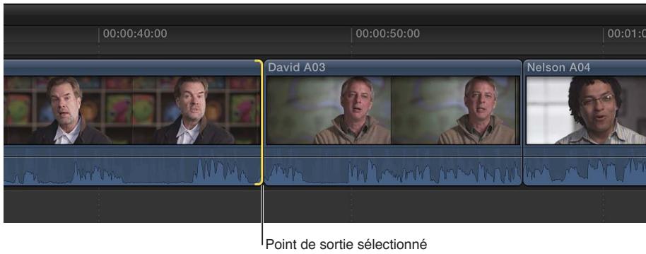APPLE FINAL CUT PRO X - Déplacement de points de montage vers la tête de lecture - 1