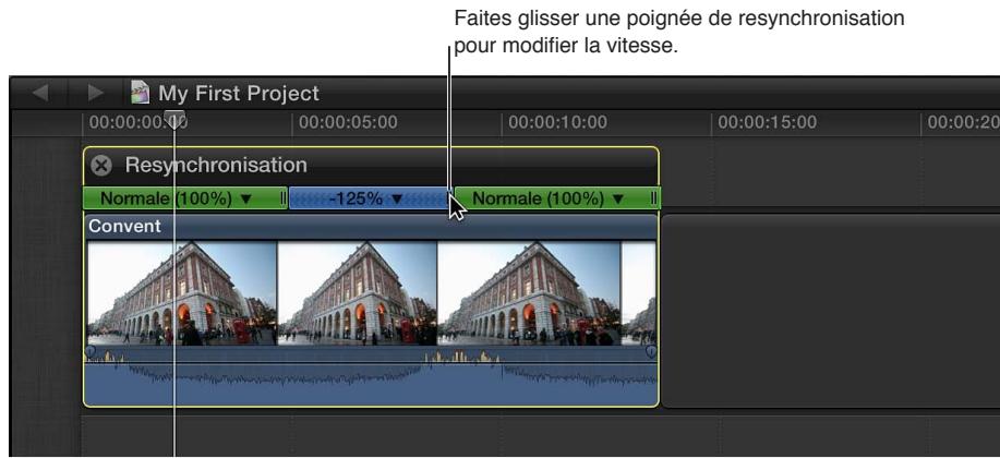 APPLE FINAL CUT PRO X - Rembobinage d'une sélection de plage ou d'un plan - 2
