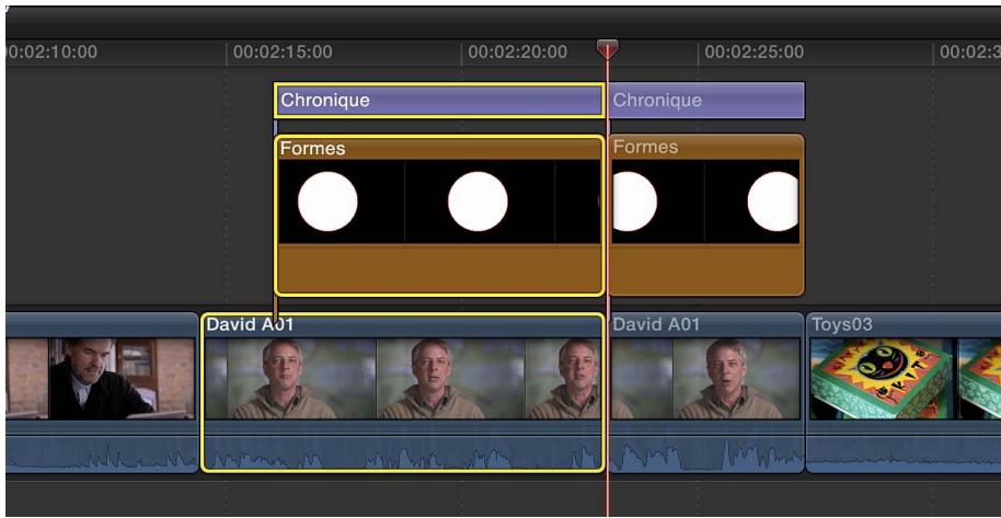 APPLE FINAL CUT PRO X - Coupe de plusieurs plans sélectionnés à la fois - 2