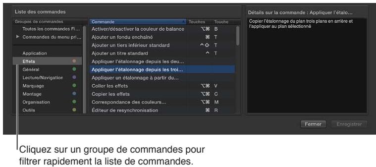 APPLE FINAL CUT PRO X - Affichage des raccourcis clavier - 4
