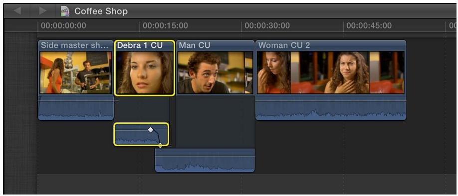 APPLE FINAL CUT PRO X - Création d'un montage scindé par glissement - 5