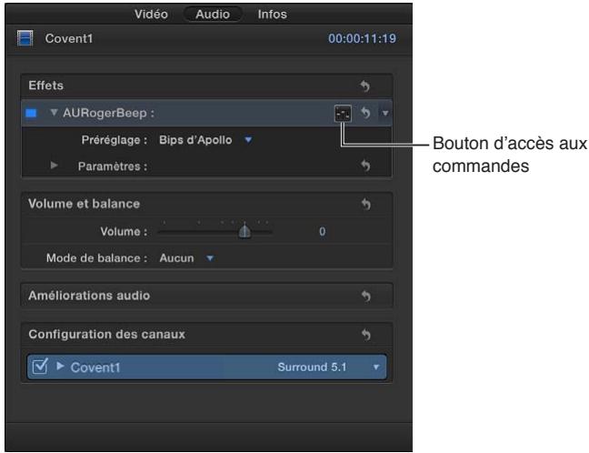 APPLE FINAL CUT PRO X - Ajustement d'un effet audio - 1