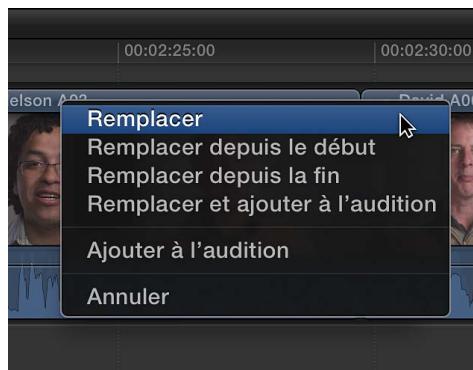 APPLE FINAL CUT PRO X - Remplacement d'un plan par un autre dans votre projet - 3