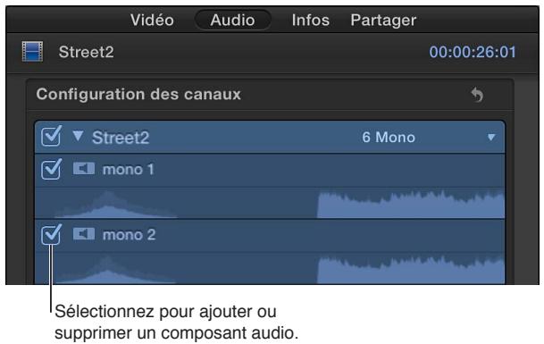 APPLE FINAL CUT PRO X - Ajout ou suppression d'un composant audio - 1