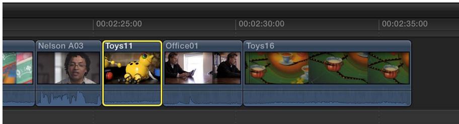APPLE FINAL CUT PRO X - Échelonnement de plans à l'aide de l'outil position - 2