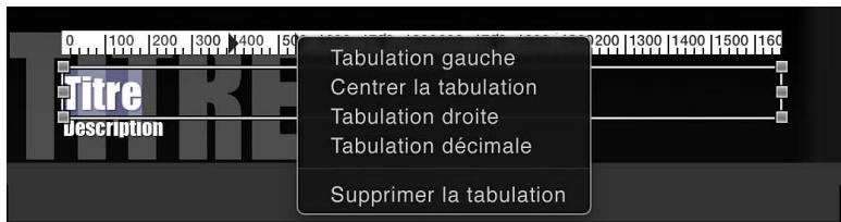 APPLE FINAL CUT PRO X - Utilisation de la règle pour agencer et aligner les objets de texte de paragraphe - 2