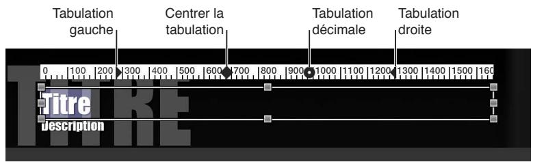 APPLE FINAL CUT PRO X - Utilisation de la règle pour agencer et aligner les objets de texte de paragraphe - 1