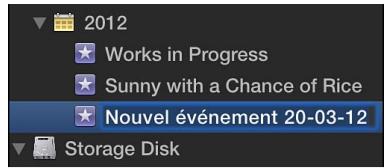 APPLE FINAL CUT PRO X - Création d'un événement dans la bibliothèque d'événements - 2