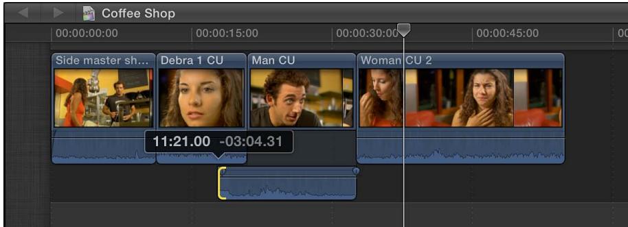 APPLE FINAL CUT PRO X - Création d'un montage scindé par glissement - 3